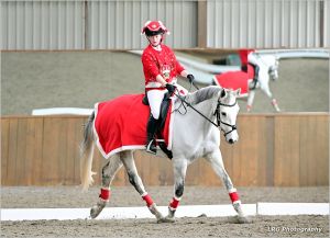 Emily Hamilton riding Dee, Novice winner